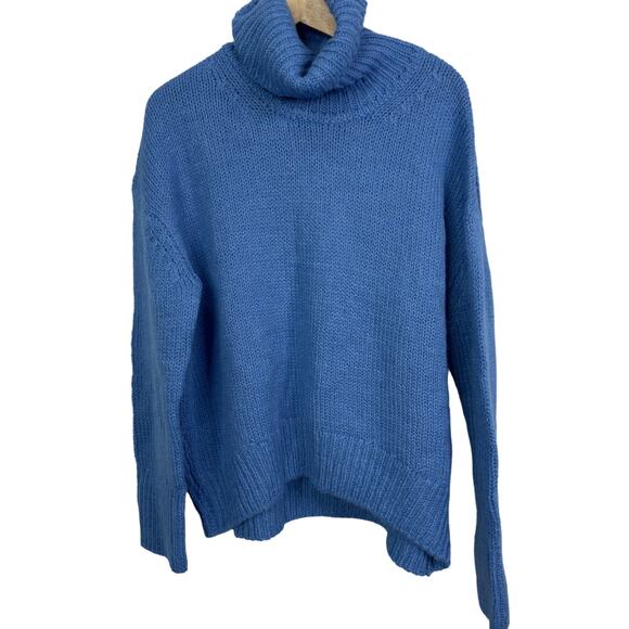 Samsoe Samsoe Molli Wool & Alpaca Blend Turtleneck Sweater in Lichen Blue NWOT - Picture 10 of 13